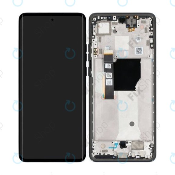дисплей за Motorola Edge 40 Neo XT2307, Тъчскрийн и рамка, 5D68C23158, Black Beauty, Genuine Service Pack