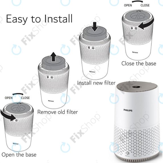 Philips 600-series, AC0650/10, AC0651/10, Air/FY0611 - HEPA филтър (Активен въглен)