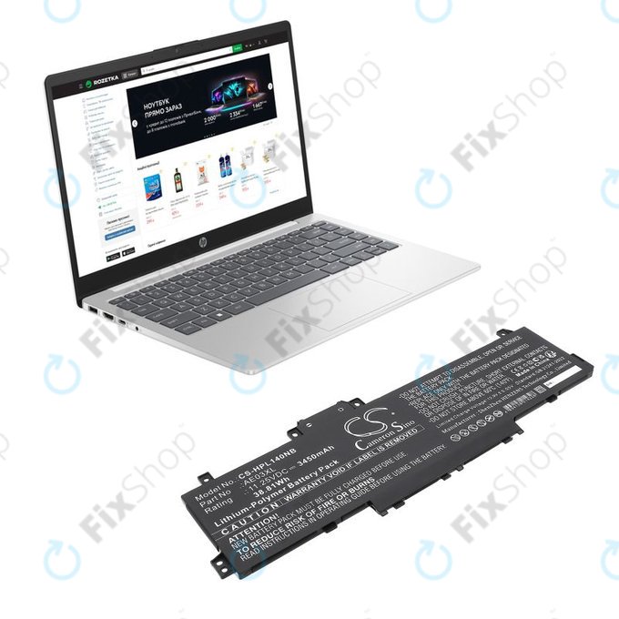 Батерия за HP 14, 15, 3450mAh, Li-Pol, 11.25V, AE03XL, HQ