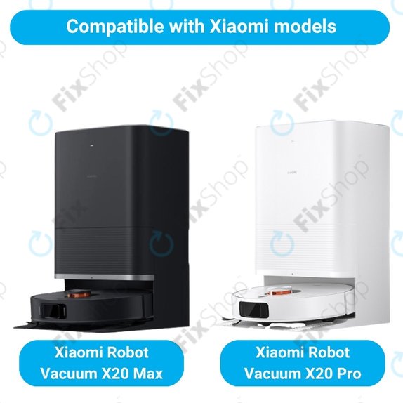 Комплект резервни части за Xiaomi Robot Vacuum X20 Max, X20 Pro (1x Основна четка, 2x Филтър, 2x Странична четка, 4x Моп кърпа, 2x Торба за прах)