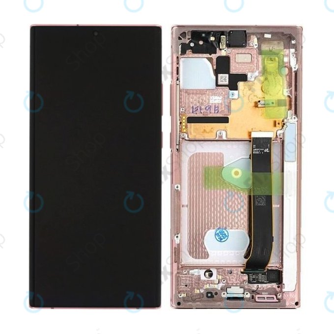 дисплей за Samsung Note 20 Ultra N986B, Тъчскрийн и рамка, GH82-23596D, GH82-23511D, GH82-23621D, GH82-23622D, GH82-23597D, GH82-31459D, Mystic Bronze, Genuine Service Pack