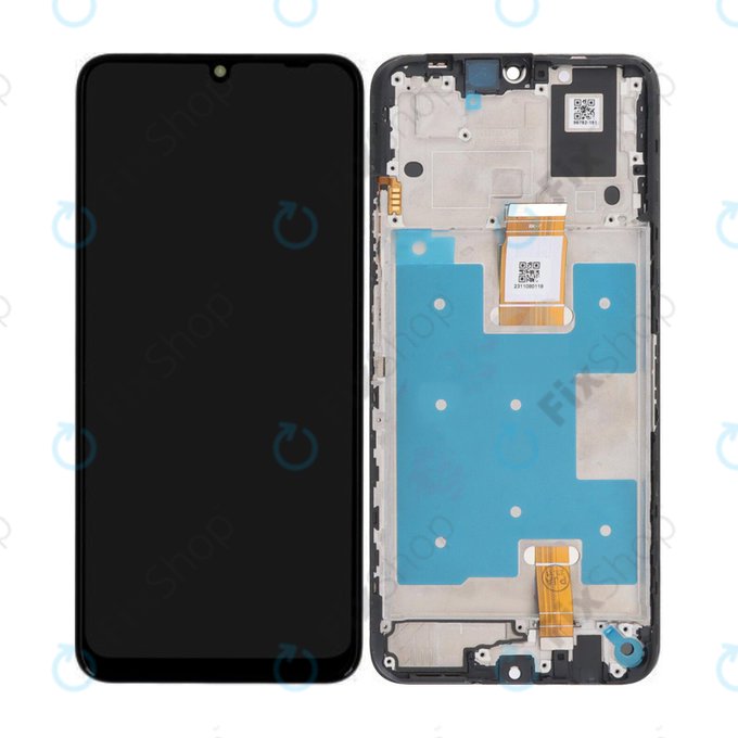 дисплей за Honor X7a RKY-LX1 RKY-LX2, Тъчскрийн и рамка, 0235AENA, Midnight Black, Genuine Service Pack