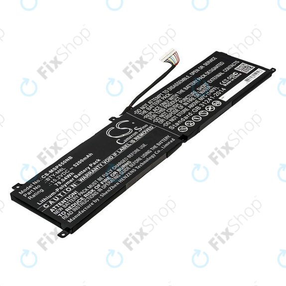 Батерия за MSI GS65 Stealth Thin, PS63, P65 Creator 8RF, 5200mAh, Li-Pol, 15.2V, BTY-M6L, HQ