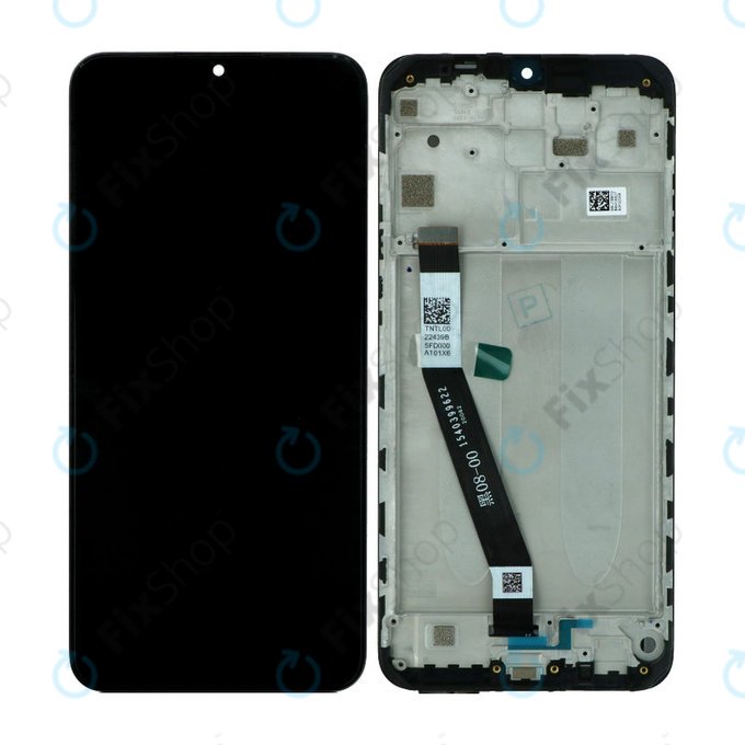 Дисплей за Xiaomi Redmi 9, Тъчскрийн с рамка, Black, 5600050J1900 Genuine Service Pack