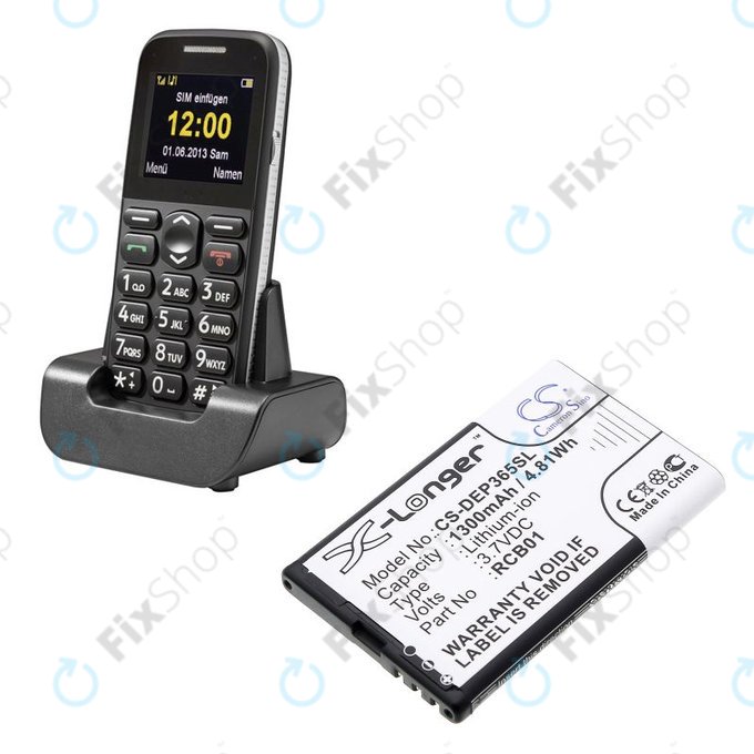 Батерия за Doro Primo 365, 1300mAh, Li-Ion, 3.7V, RCB01, HQ