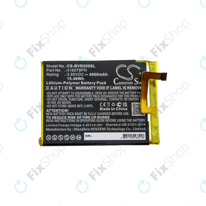 Батерия за Blackview BV5500, 4000mAh, Li-Pol, 3.85V, 416078PH, HQ