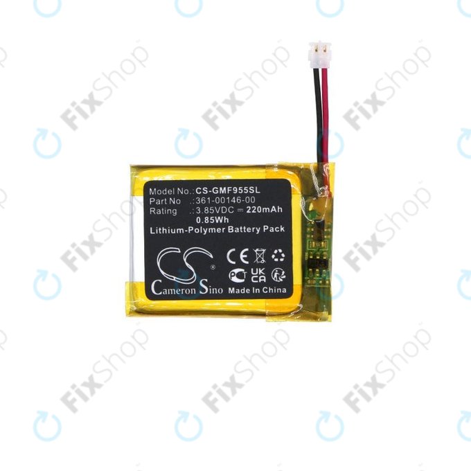 Батерия за Garmin Forerunner 955 Solar, 220mAh, Li-Pol, 3.85V, 361-00146-00, HQ