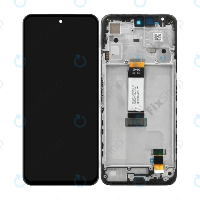 дисплей за Xiaomi Redmi 12 23053RN02A 23053RN02Y 23053RN02I, Тъчскрийн и рамка, Midnight Black, TFT