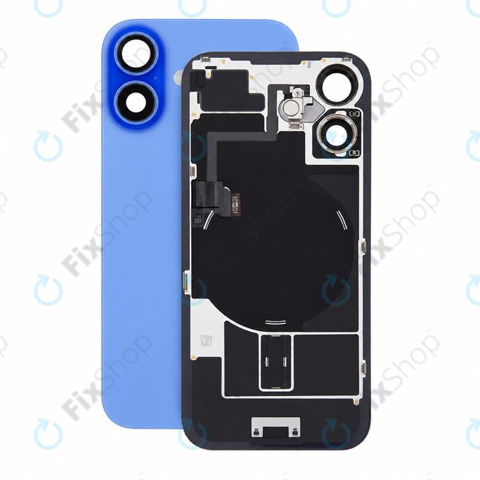 Стъкло на задния капак за iPhone 16, Ultramarine, Pulled A