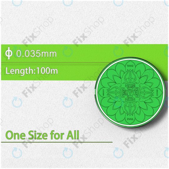 Тънка Тел за разделяне на LCD дисплеи, 0.035mm x 100m, 5 броя, 2UUL Vajra Wire