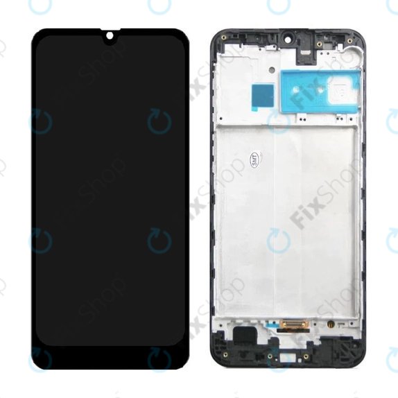 дисплей за Samsung M30s M307F, Тъчскрийн и рамка, черен, Black, TFT