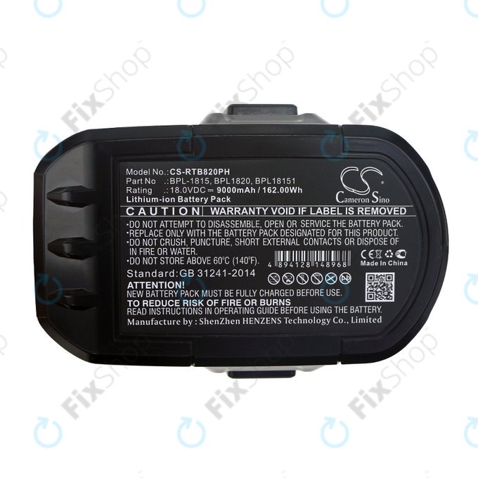 Батерия за Ryobi BID1821, CCC, CTR-180l, P200, P600, P730, 9000mAh, Li-Ion, 18V, BPL-1815, HQ