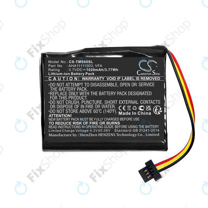 Батерия за TomTom Start 60, 1020mAh, Li-Ion, 3.7V, VFA, HQ