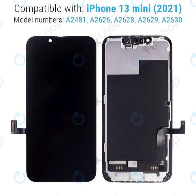 Дисплей Hard OLED за iPhone 13 Mini, Тъчскрийн с рамка, FixPremium