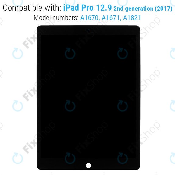 LCD дисплей за iPad Pro 12.9" (2nd Gen 2017), Black, Тъчскрийн и IC Board cout Frame, Refurbished