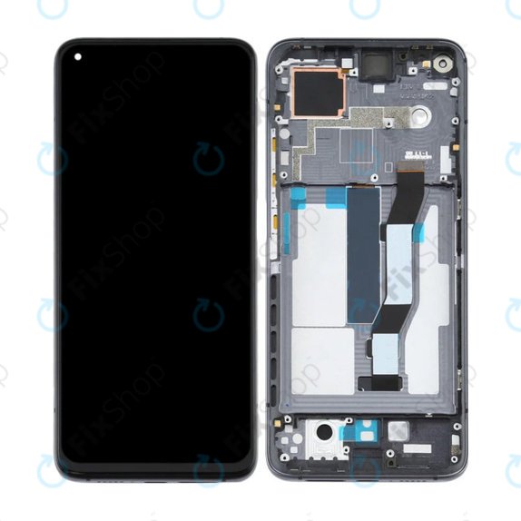 дисплей за Xiaomi Mi 10T 5G M2007J3SY, Mi 10T Pro 5G M2007J3SG, Тъчскрийн и рамка, Cosmic Black, TFT