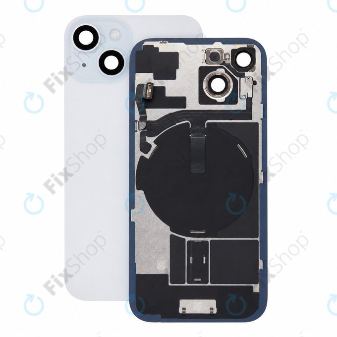 Стъкло на задния капак за iPhone 15, Blue, Pulled A