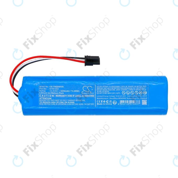 Батерия за Tesla Robostar iQ500, iQ600, 5200mAh, Li-Ion, 14.4V, N789-603, HQ