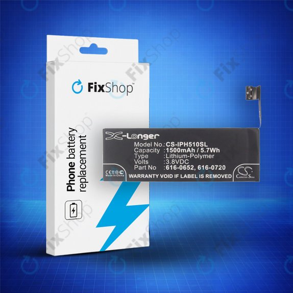 Батерия за iPhone 5S, 5C, 616-0652, 616-0720, 1500mAh