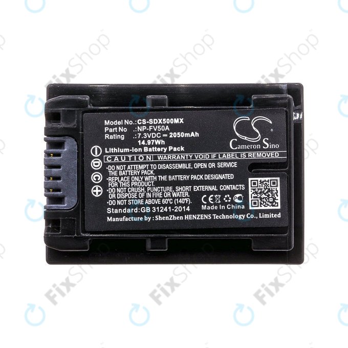 Батерия за Sony Fdr-Ax33, Sony Fdr-Ax40, Sony Fdr-Ax45, Sony Fdr-Ax, 2050mAh, Li-Ion, 7.3V, NP-FV50A, HQ