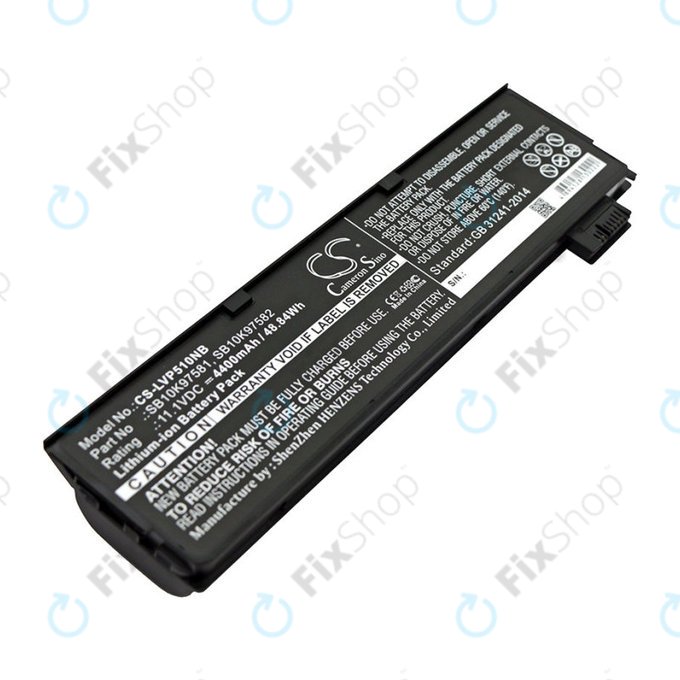 Батерия за Lenovo ThinkPad P51, T470, T570, 4400mAh, Li-Ion, 11.1V, SB10K97581, HQ