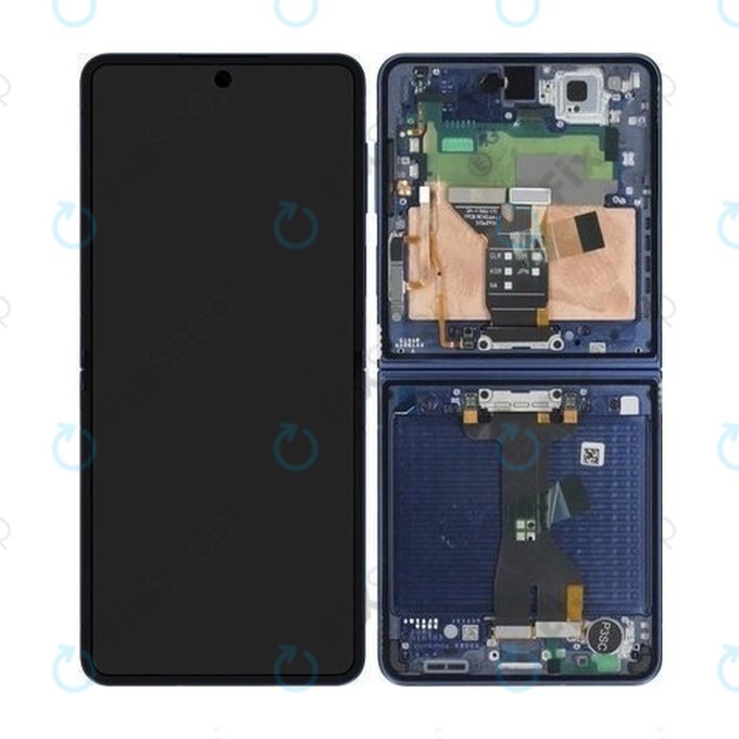 Дисплей OLED за Samsung Z Flip 7 F766B, Blue Shadow, Тъчскрийн с рамка
