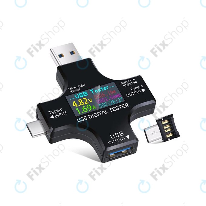 USB дигитален тестер 2в1 (с USB-C и USB 3.0), Eversame