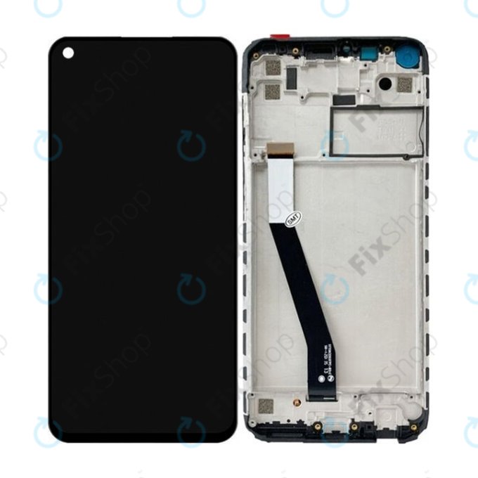 дисплей за Xiaomi Redmi Note 9, Тъчскрийн и рамка, черен, Black, TFT