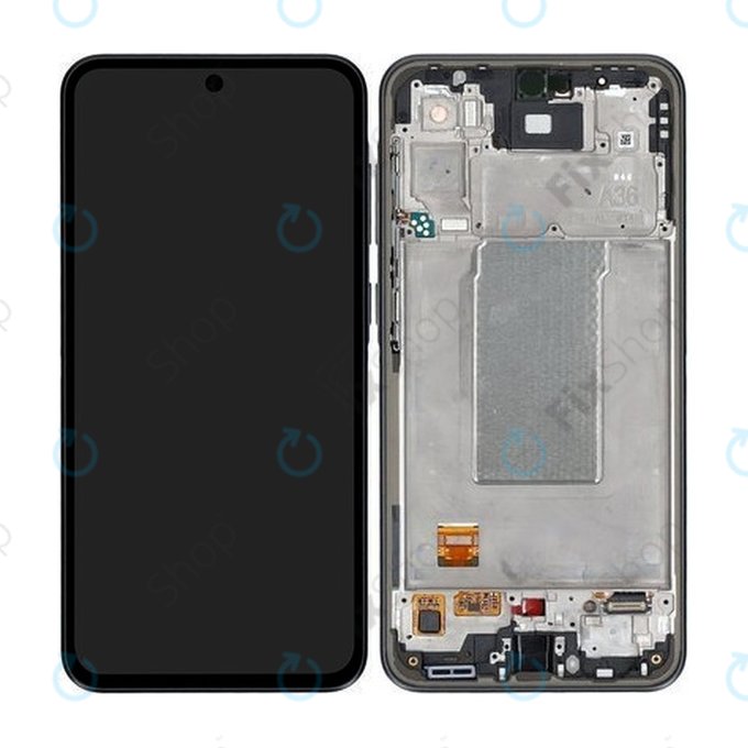 Дисплей за Samsung A36 A366E, Awesome Black, Тъчскрийн с рамка, GH82-36841A Genuine Service Pack