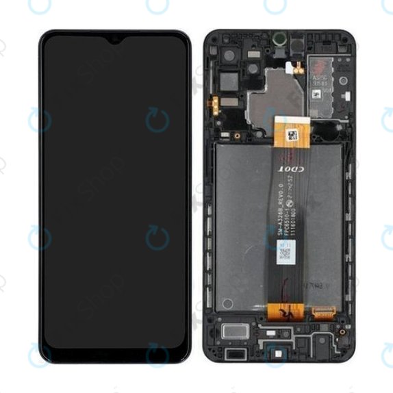 дисплей за Samsung A32 5G A326B, Тъчскрийн и рамка, GH82-25121A, GH82-25122A, Awesome Black, Genuine Service Pack