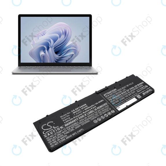Батерия за Dell Latitude E7240, 7250, 12, 6000mAh, Li-Pol, 7.4V, VFV59, HQ
