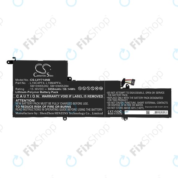 Батерия за Lenovo Yoga Slim 7, 14s, 3850mAh, Li-Pol, 15.36V, L19C4PF4, HQ