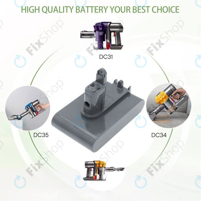 Батерия за Dyson DC31, DC34, DC35, DC44, DC56, 2500mAh, Li-Ion, 22.8V, 965557-03, HQ