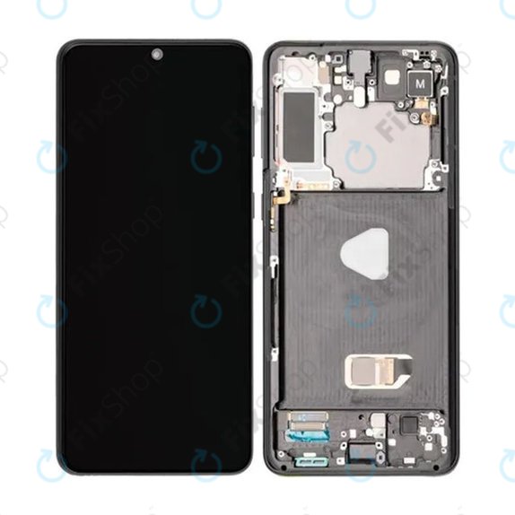 дисплей за Samsung S21 Plus G996B, Тъчскрийн и рамка, Phantom Black, TFT