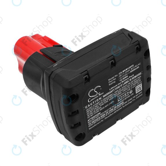 Батерия за Milwaukee M12 Redlithium XC 4.0, 6000mAh, Li-Ion, 12V, M12 B3 XC, M12 B4 XC, HQ