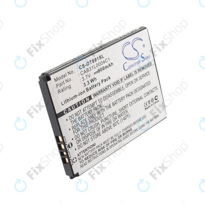 Батерия за Alcatel One Touch, OT, TCL A, Vodafone, 900mAh, Li-ion, 3.7V, CAB31L0004C1, HQ