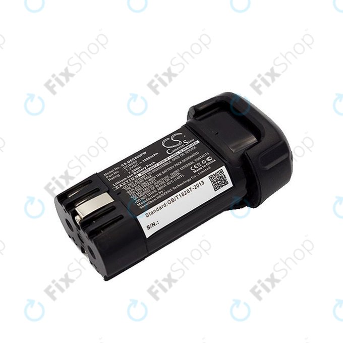 Батерия за Dewalt Dcb095, Dewalt Dcf680, 1000mAh, Li-Ion, 7.2V, DCB080, HQ