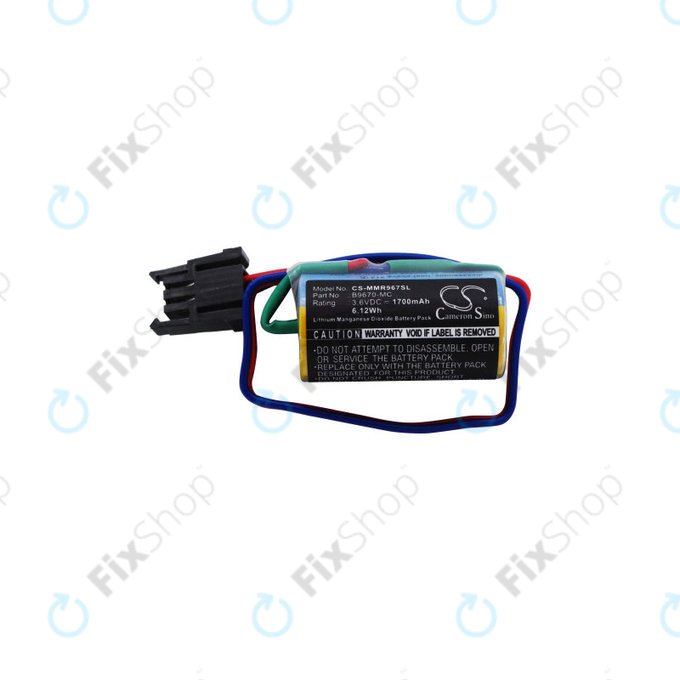 Батерия за Mitsubishi Robot Control PLC, A RH, MR, 1700mAh, Li-MnO2, 3.6V, B9670-MC, HQ
