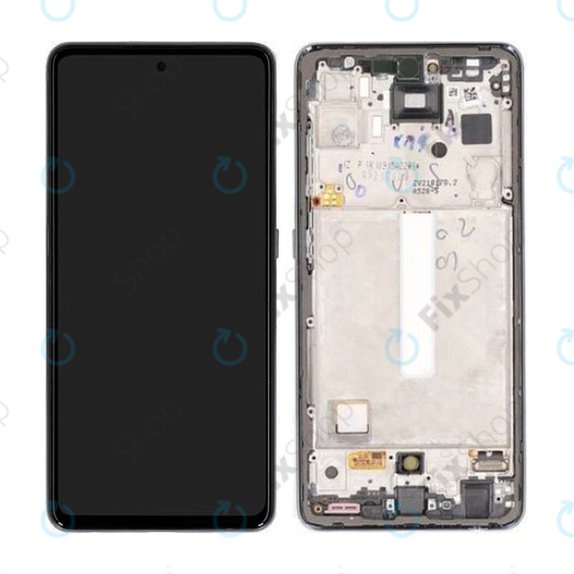дисплей за Samsung A52s 5G A528B, Тъчскрийн и рамка, GH82-26861A, GH82-26863A, GH82-26910A, GH82-26909A, Awesome Black, Genuine Service Pack