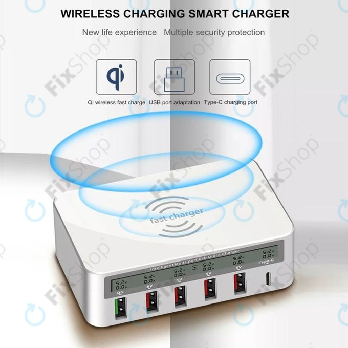 Сервизна зарядна станция WLX-818F, USB 3.0, USB-C