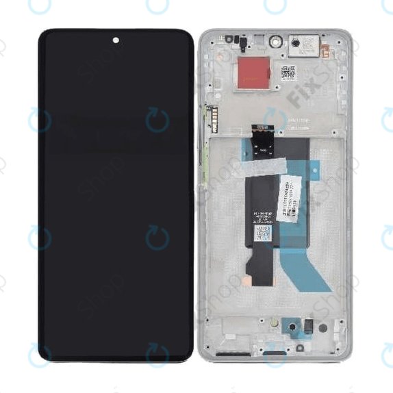 Дисплей за Xiaomi Poco X7 24095PCADG, Silver, Тъчскрийн с рамка, 5600030O16P00 Genuine Service Pack