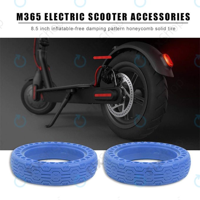 Издръжлива напълно безкамерна гума (Type 1) за Xiaomi Mi Electric Scooter 1S, 2 M365, Essential, Pro, Pro 2, син, Blue