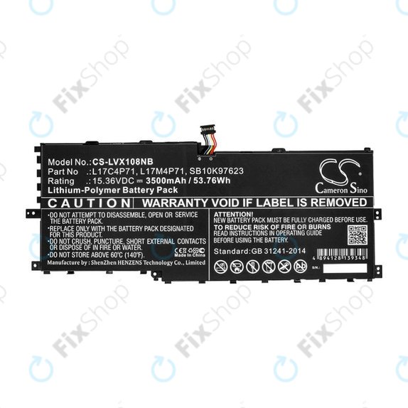 Батерия за Lenovo ThinkPad X1 Yoga 2018, 3500mAh, Li-Pol, 15.36V, L17C4P71, HQ