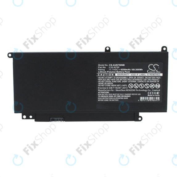 Батерия за Asus N750, R750, 6250mAh, Li-Pol, 11.1V, C32-N750, HQ