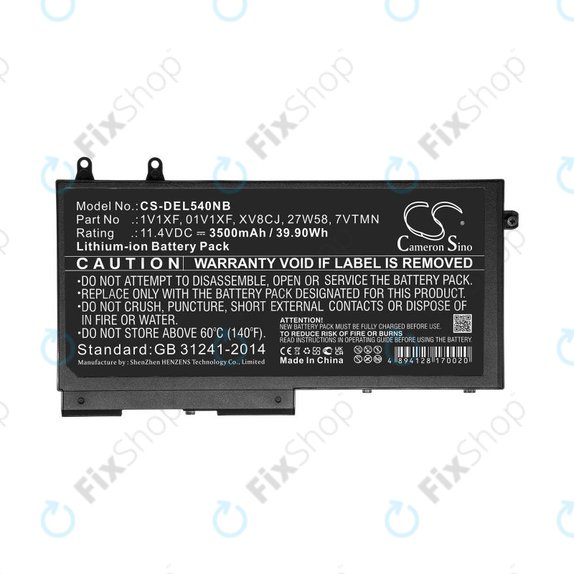 Батерия за Dell Latitude 5400, Inspiron 7591 2-in-1, 3500mAh, Li-Ion, 11.4V, XV8CJ, HQ