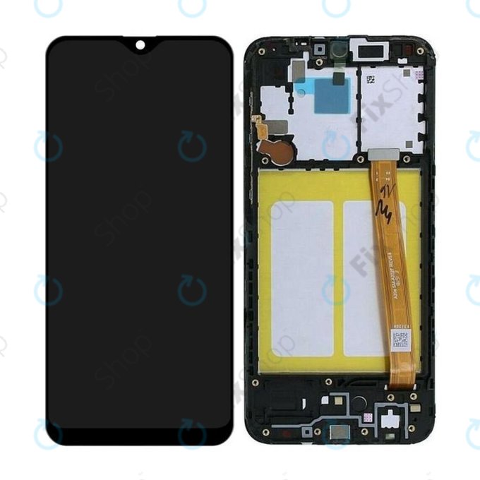 дисплей за Samsung A20e A202F, Тъчскрийн и рамка, черен, Black, TFT