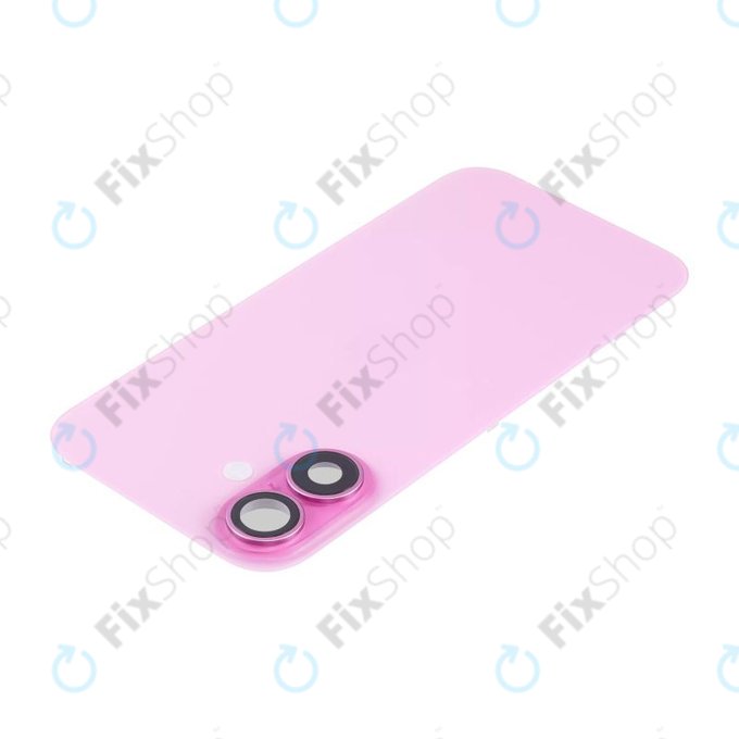 Задно стъкло на корпус + стъкло на камера + метална пластина + MagSafe магнит за iPhone 16 Plus, Pink