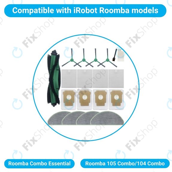 Комплект за iRobot Roomba Combo Essential, Roomba 105 Combo, 104 Combo