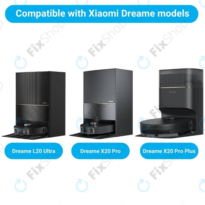 Комплект резервни части за Xiaomi Dreame L20 Ultra, X20 Pro, X20 Pro Plus (1x Основна четка, 2x Филтър, 2x Странична четка – черна)