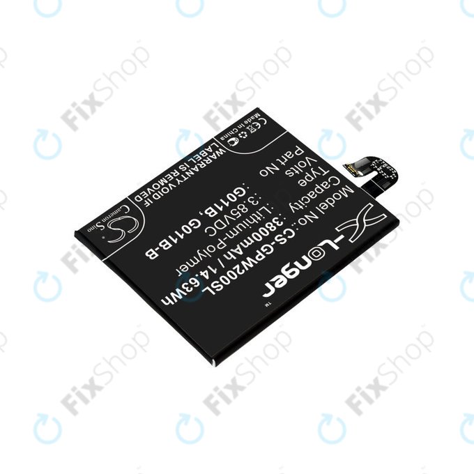 Батерия за Google Pixel 2 XL G011C, 3800mAh, Li-Pol, 3.85 V, G011B, HQ